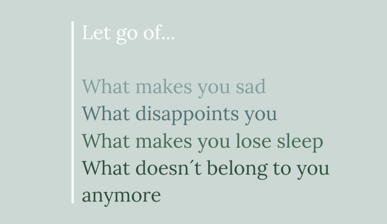 Get rid of things that aren’t you