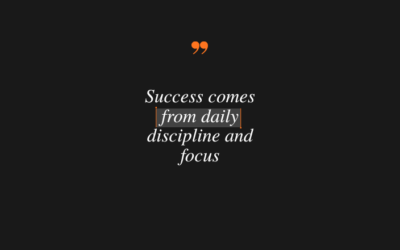 Discipline: The Not-So-Secret Ingredient to Success